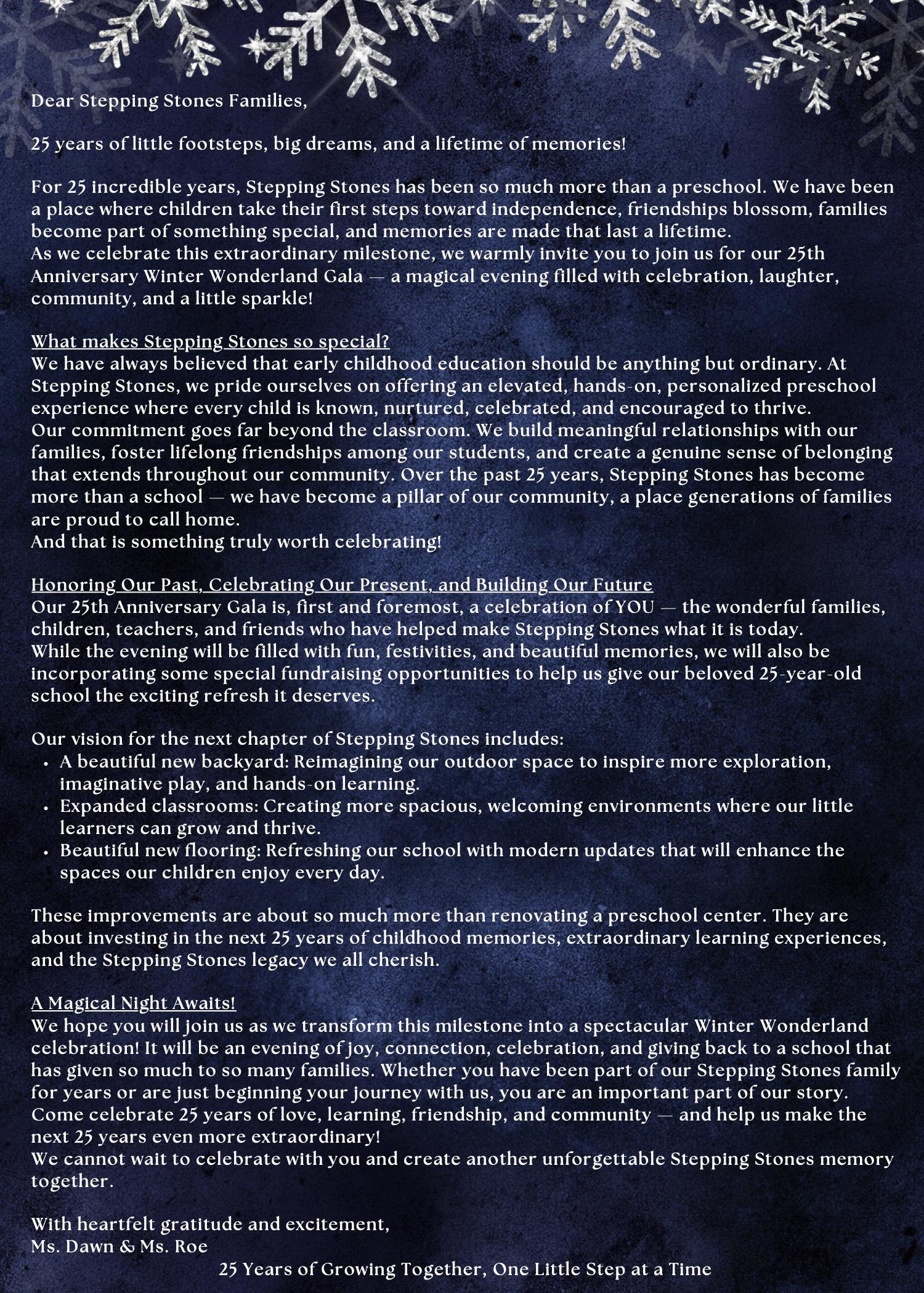 Gala event letter